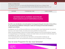 Tablet Screenshot of izfg.uni-greifswald.de